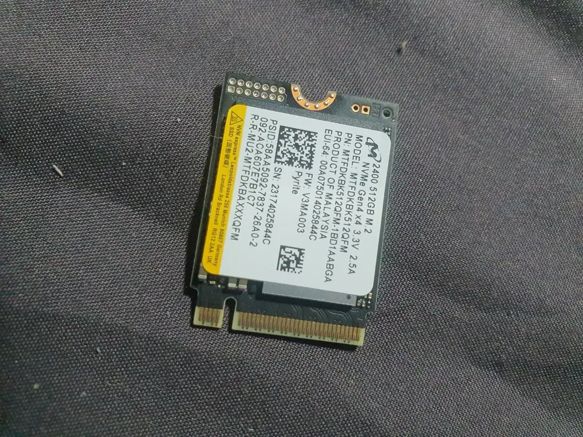 2230 ssd 스팀덱,로갈리 호환 ssd 512g